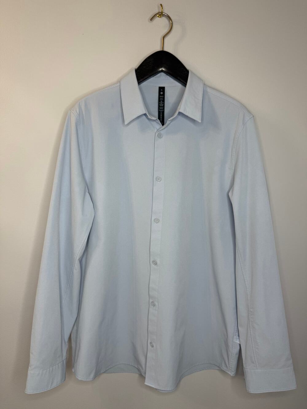 Lululemon New Venture Long-Sleeve Shirt Updated Classic-Fit Blue Sz XL